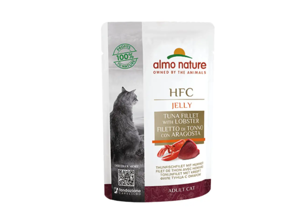Влажный корм Almo Nature Италия HFC Cat Jelly для кошек, пауч со вкусом тунца и лобстера