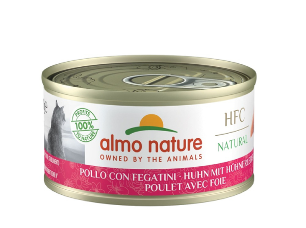 Влажный корм Almo Nature Италия HFC Cat Natural для кошек со вкусом курицы с печенью
