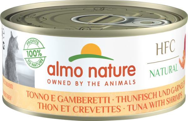 Влажный корм Almo Nature Италия HFC Cat Natural для кошек со вкусом тунца и креветок