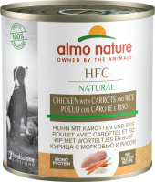 Влажный корм Almo Nature Италия HFC Dog Natural для собак со вкусом курицы с морковью и рисом