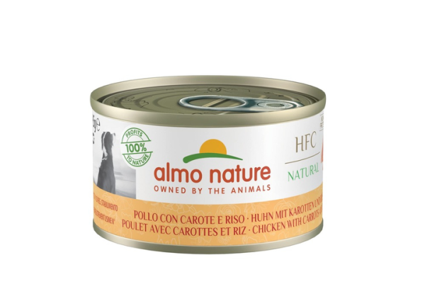 Влажный корм Almo Nature Италия HFC Dog Natural для собак со вкусом курицы с морковью и рисом