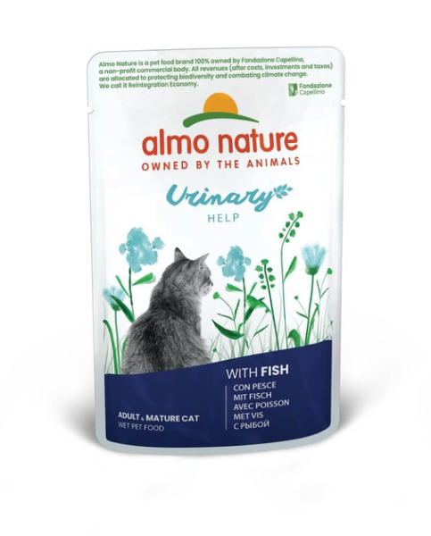 Влажный корм Almo Nature Италия Holistic Functional Cat Urinary Help для кошек для профилактики мочекаменных болезней со вкусом рыбы