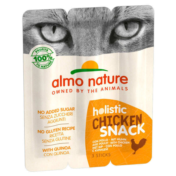 Лакомство Almo Nature Италия Holistic Snack Cat для кошек палочки со вкусом курицы