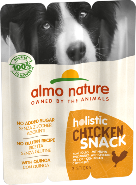 Лакомство Almo Nature Италия Holistic Snack Dog для собак палочки со вкусом курицы