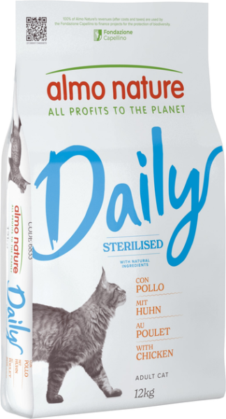 Сухой корм Almo Nature Италия Daily Cat Sterilised для стерилизованных кошек со вкусом тунца