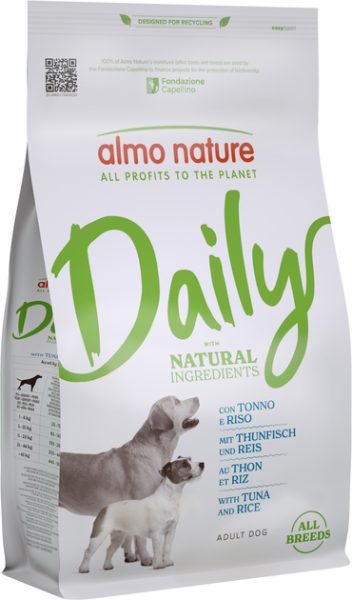Сухой корм Almo Nature Италия Daily Dog для собак со вкусом тунца и риса