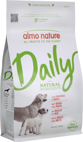 Сухой корм Almo Nature Италия Daily Dog для собак со вкусом говядины и риса