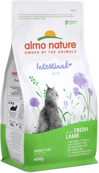 Сухой корм Almo Nature Италия Cat Adult Functional Intestinal Help для кошек с чувствительным пищеварением со вкусом ягненка