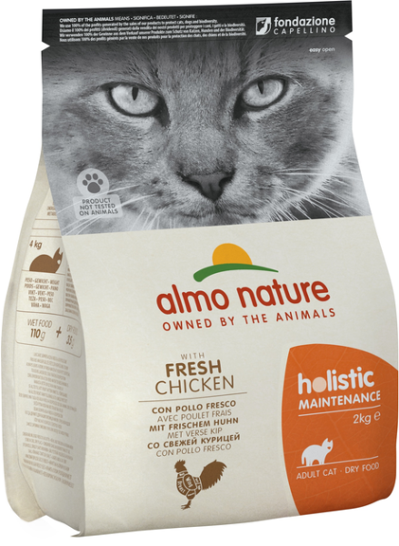 Сухой корм Almo Nature Италия Holistic Cat для кошек со вкусом курицы