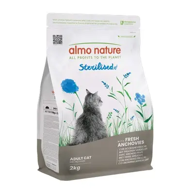 Сухой корм Almo Nature Италия Cat Adult Functional Sterilised для стерилизованных кошек со вкусом анчоусов