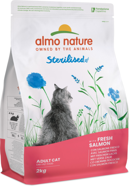 Сухой корм Almo Nature Италия Cat Adult Functional Sterilised для стерилизованных кошек со вкусом лосося