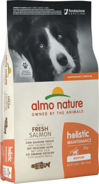 Сухий корм Almo Nature Італія Holistic Dog Adult Medium для собак середніх порід зі смаком лосося