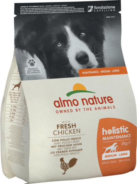 Сухий корм Almo Nature Італія Holistic Dog Adult Medium-Large для собак середніх та великих порід зі смаком курки