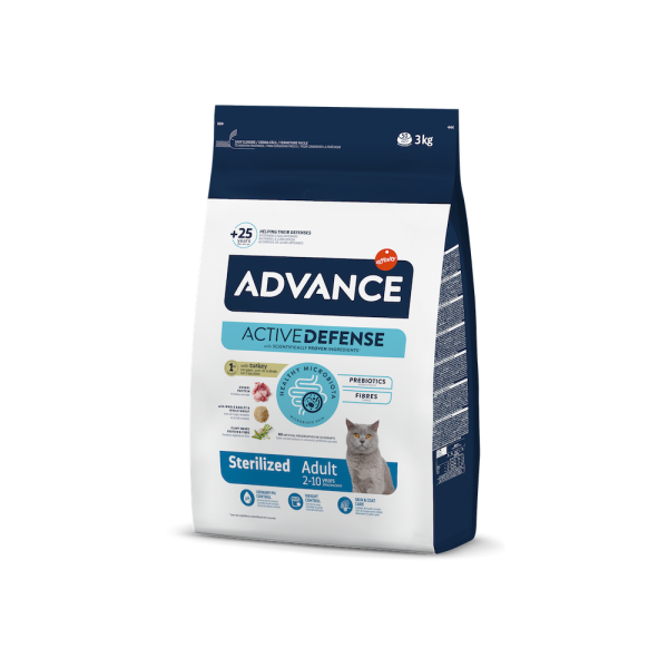 Сухой корм Advance Испания Sterilized для стерилизованных кошек с индейкой