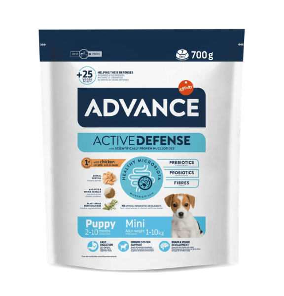 Сухий корм Advance Іспанія Mini Puppy для цуценят маленьких порід з куркою та рисом