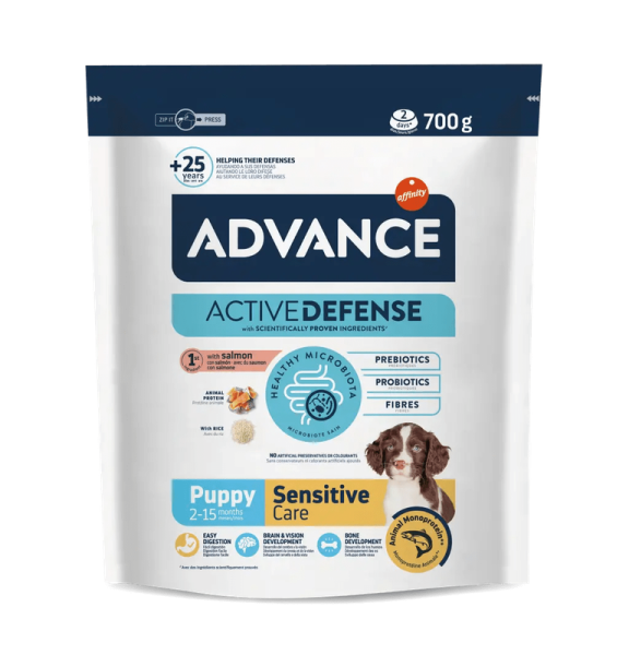 Сухий корм Advance Іспанія Puppy Sensitive для цуценят усіх порід з чутливим травленням з лососем і рисом