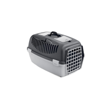 Stefanplast Италия Переноска "Gulliver 3" с пластиковой дверцей, темно-серая
