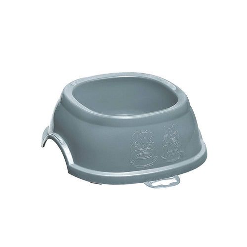 Stefanplast Италия Миска пластиковая "Break 3", серая/металлически-синяя