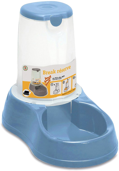 Stefanplast Италия Кормушка пластиковая "Break reserve Food", голубая