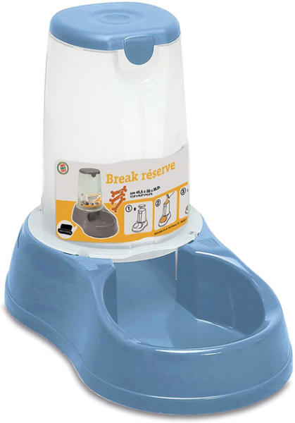 Stefanplast Италия Кормушка пластиковая "Break reserve Food", голубая