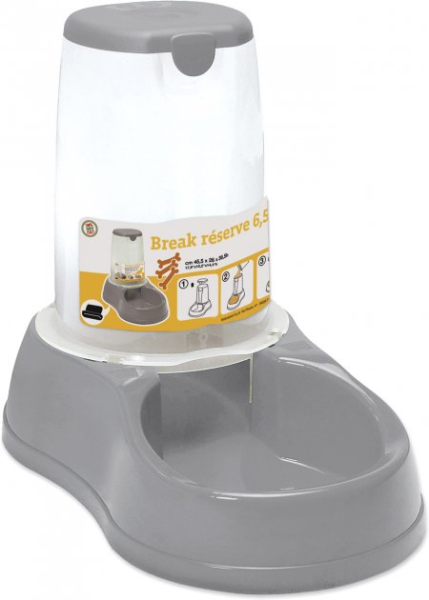 Stefanplast Италия Кормушка пластиковая "Break reserve Food", серая