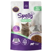 Влажный корм Spelly Турция Пауч для кошек, кусочки ягненка в желе