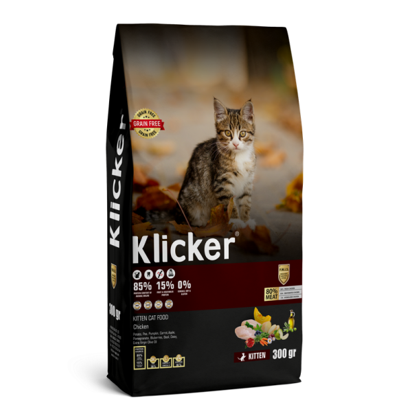 Сухий корм Klicker Туреччина Холістик беззерновий для кошенят, зі смаком курки
