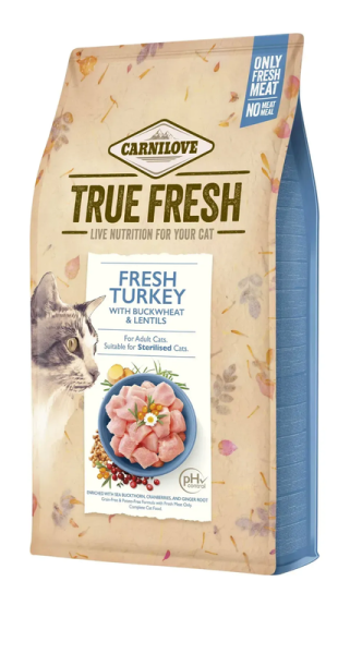 Сухий корм Carnilove Чехія True Fresh для дорослих котів зі свіжою індичкою