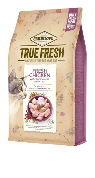 Сухий корм Carnilove Чехія True Fresh для дорослих котів зі свіжою куркою