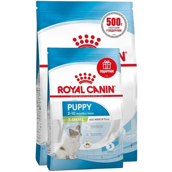 Сухой корм Royal Canin Польша Puppy X-Small для щенков миниатюрных пород от 2 до 10 месяцев