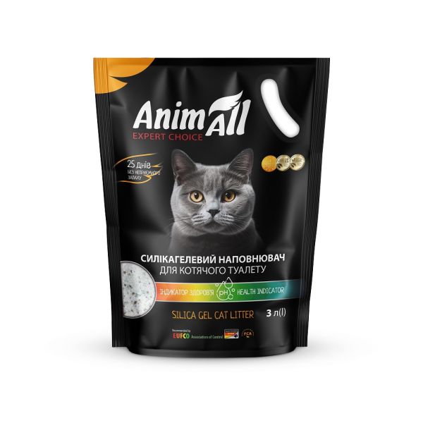 Наповнювач для лотків Силікагелевий AnimAll Китай з індикатором PH