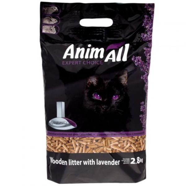 Наповнювач для лотків Дерев'яний AnimAll Китай з запахом лаванди