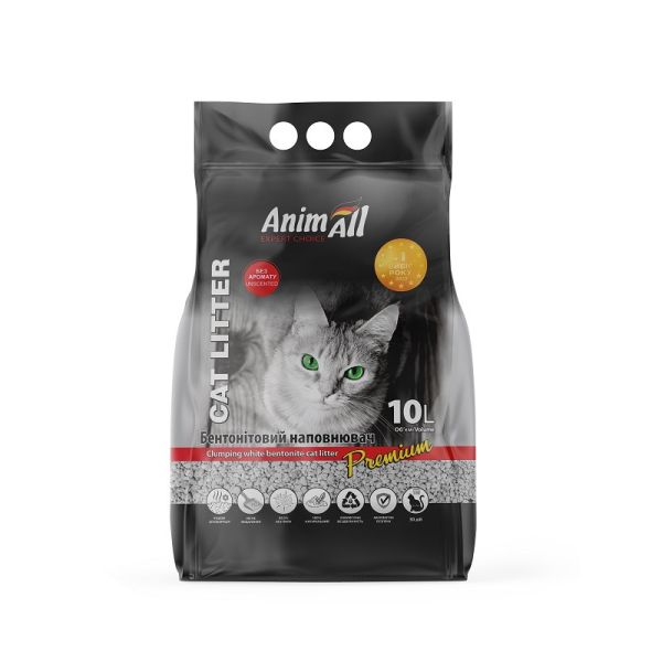 Наповнювач для лотків Бентонітовий AnimAll Китай без аромату