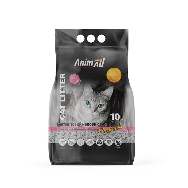 Наповнювач для лотків Бентонітовий AnimAll Китай з ароматом дитячої пудри