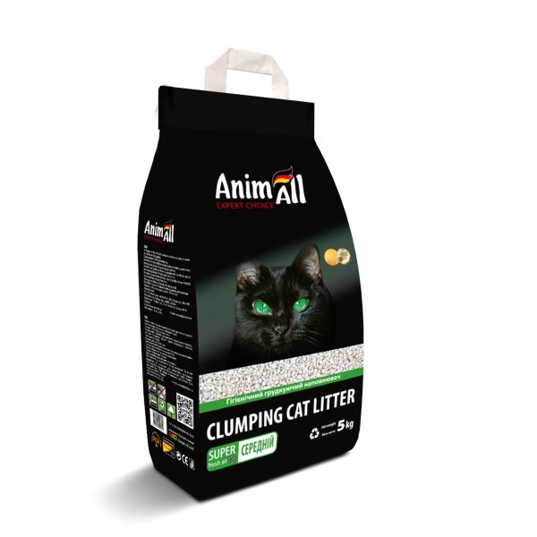 Наповнювач для лотків Бентонітовий AnimAll Китай середня фракція