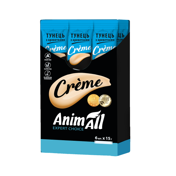 Ласощі AnimAll Китай Крем для котів зі смаком тунця з креветками