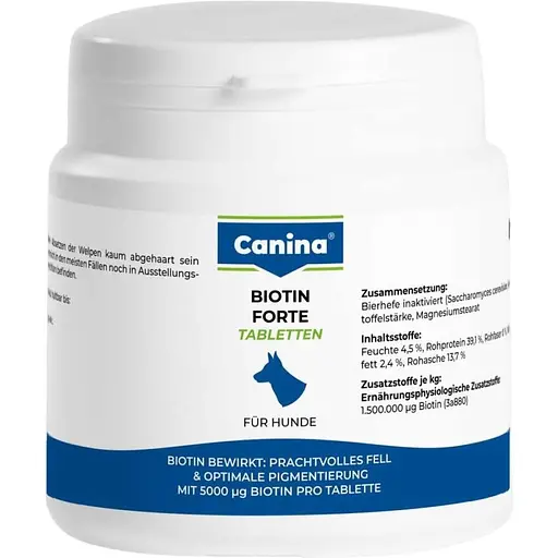Canina Німеччина Вітамінний комплекс Biotin Forte для собак Біотин інтенсивний курс для шерсті 30 табл.