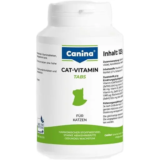 Canina Німеччина Вітамінний комплекс Cat-Vitamin Tabs для котів 250 табл.