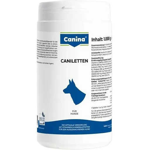 Canina Німеччина Вітамінно-мінеральний комплекс Caniletten для дорослих собак 500 табл.