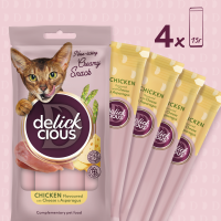 Лакомство Delickcious для взрослых кошек, курица с добавлением спаржи