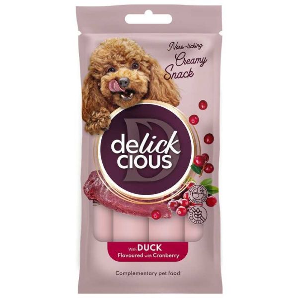 Ласощі Delickcious для дорослих собак з качкою та журавлиною