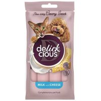 Лакомство Delickcious для взрослых собак и кошек с молоком и сыром