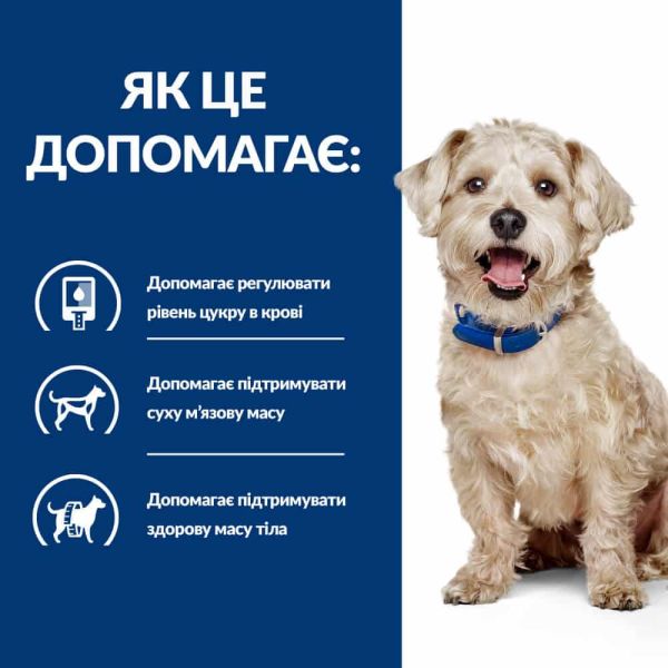 Сухой корм Hill's для собак при сахарном диабете с курицей