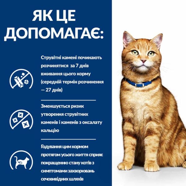 Сухой корм Hill's для кошек по уходу за мочевыделительной системой с курицей