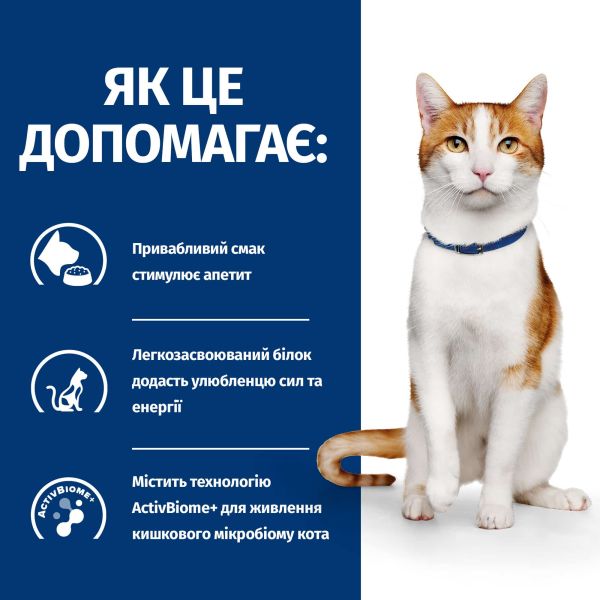 Сухой корм Hill's для кошек, для поддержки в период реабилитации, при истощении, потере аппетита, онкологических заболеваниях с курицей
