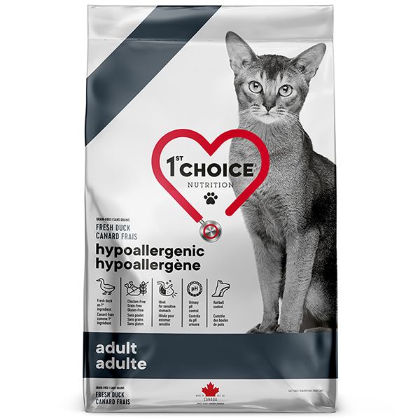 Сухий корм 1st Choice Канада Hypoallergenic дієтичний беззерновий для котів з качкою