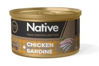 Влажный корм Native для кошек с курицей и сардиной
