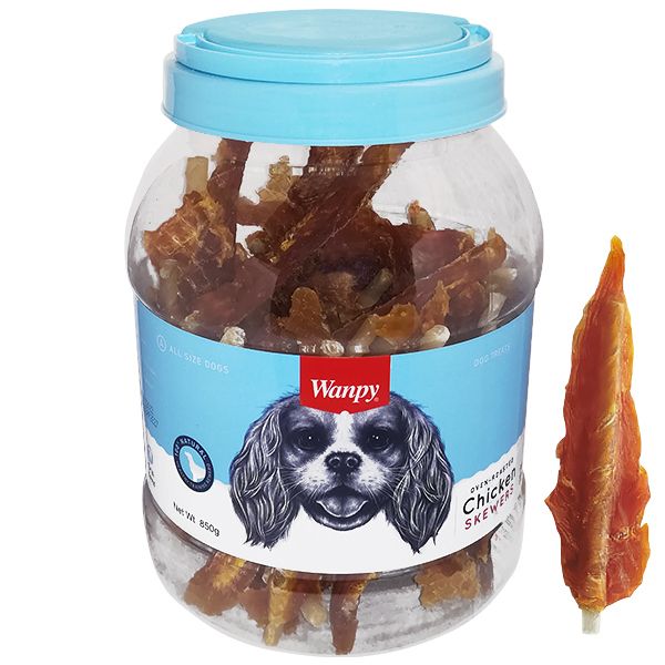 Ласощі Wanpy Китай Chicken Insert Rawhide рулетики з філе курки для собак