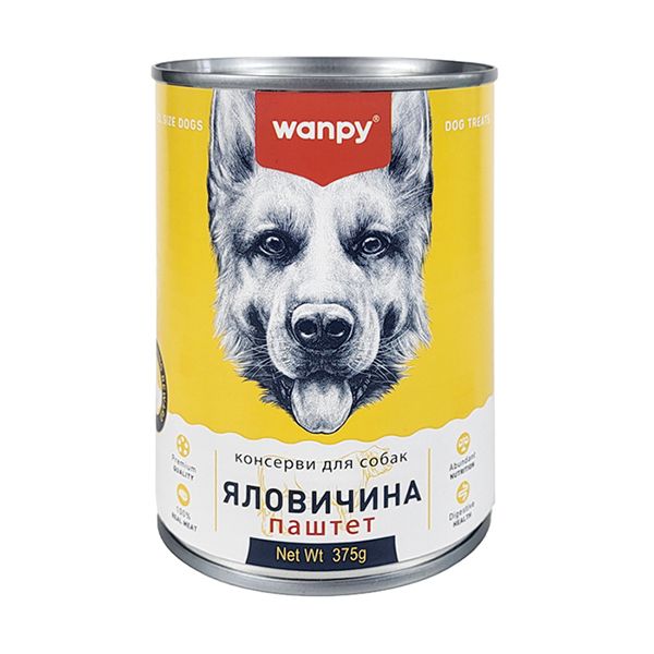 Вологий корм Wanpy Китай паштет для собак з яловичиною