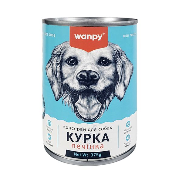 Вологий корм Wanpy Китай паштет для собак з куркою та печінкою